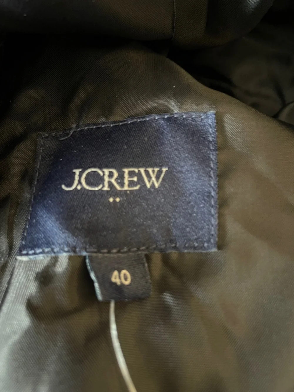 J. Crew‎ Men's Wool Blend Overcoat Black Brown Size 40 NEW